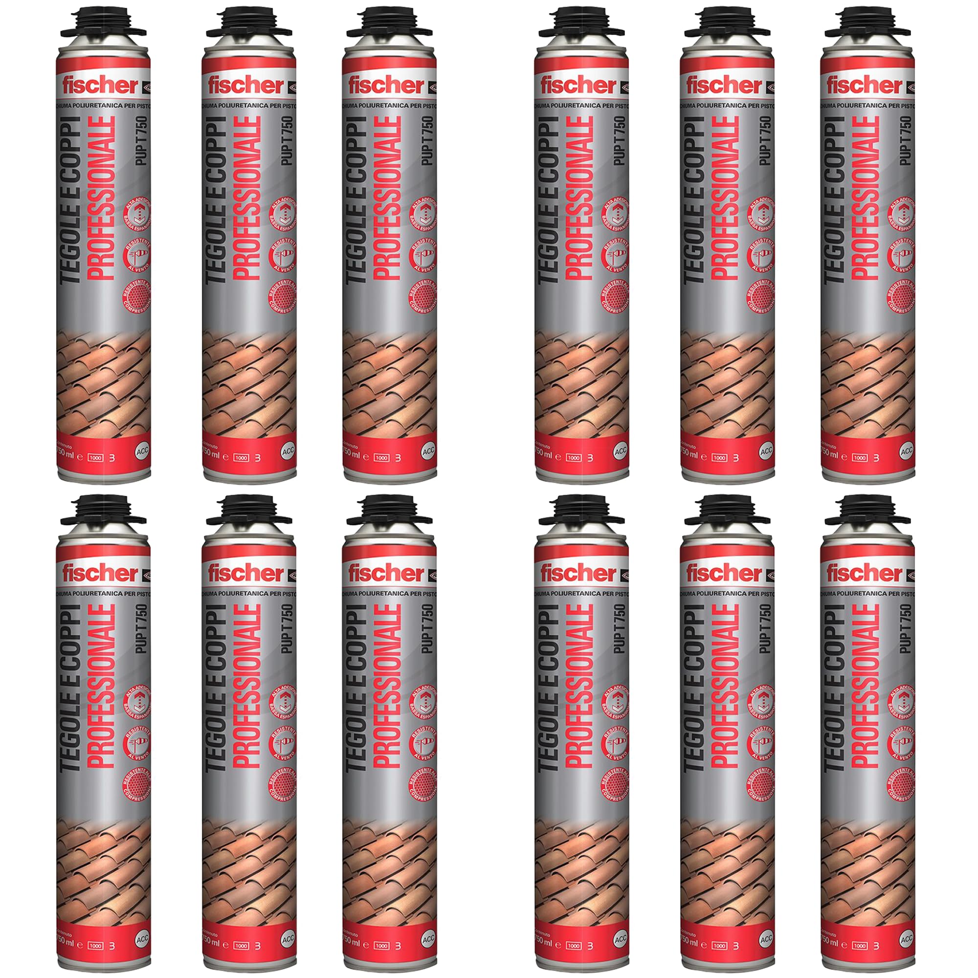 Fischer PUP T 750 Schiuma Poliuretanica Tegole 750 ml