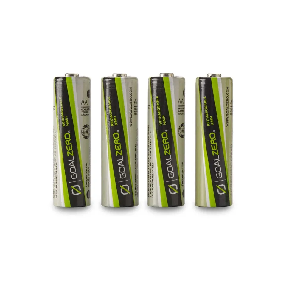 GoalZero Batterie Ricaricabili AA 2500mAh Confezione 4 Pezzi NiMH