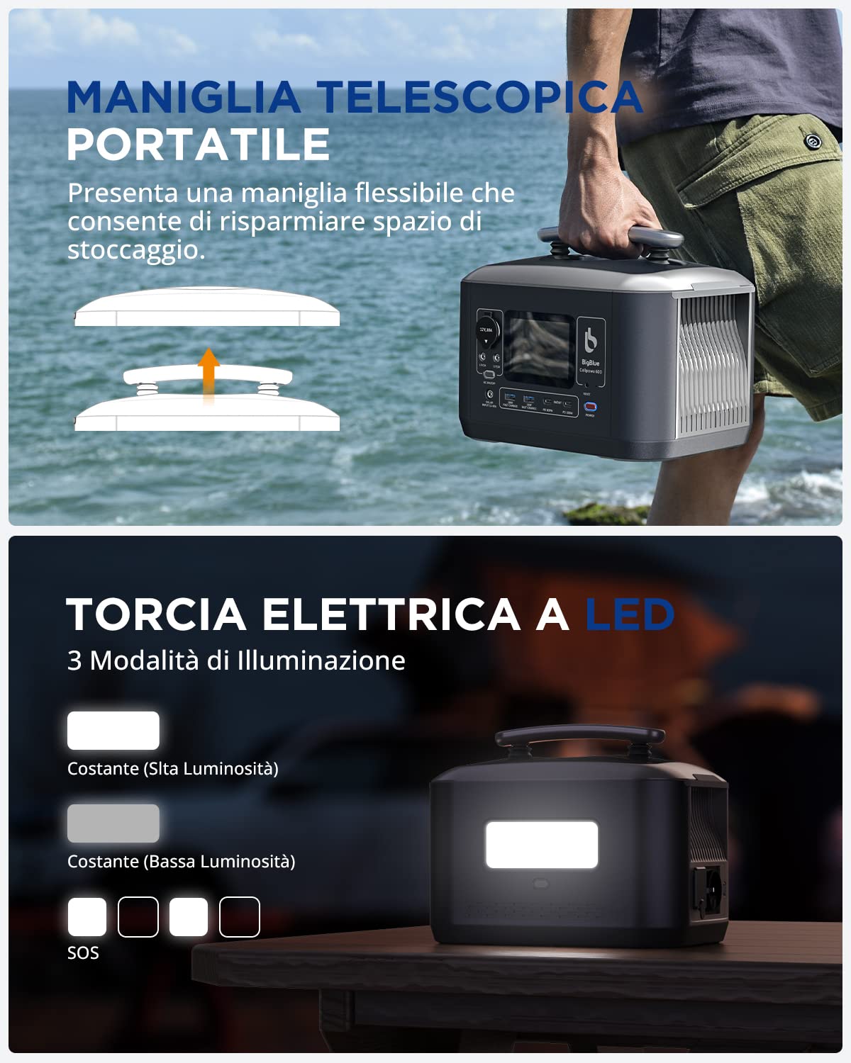 BigBlue Cellpowa 600 Centrale Elettrica 537Wh + 100W