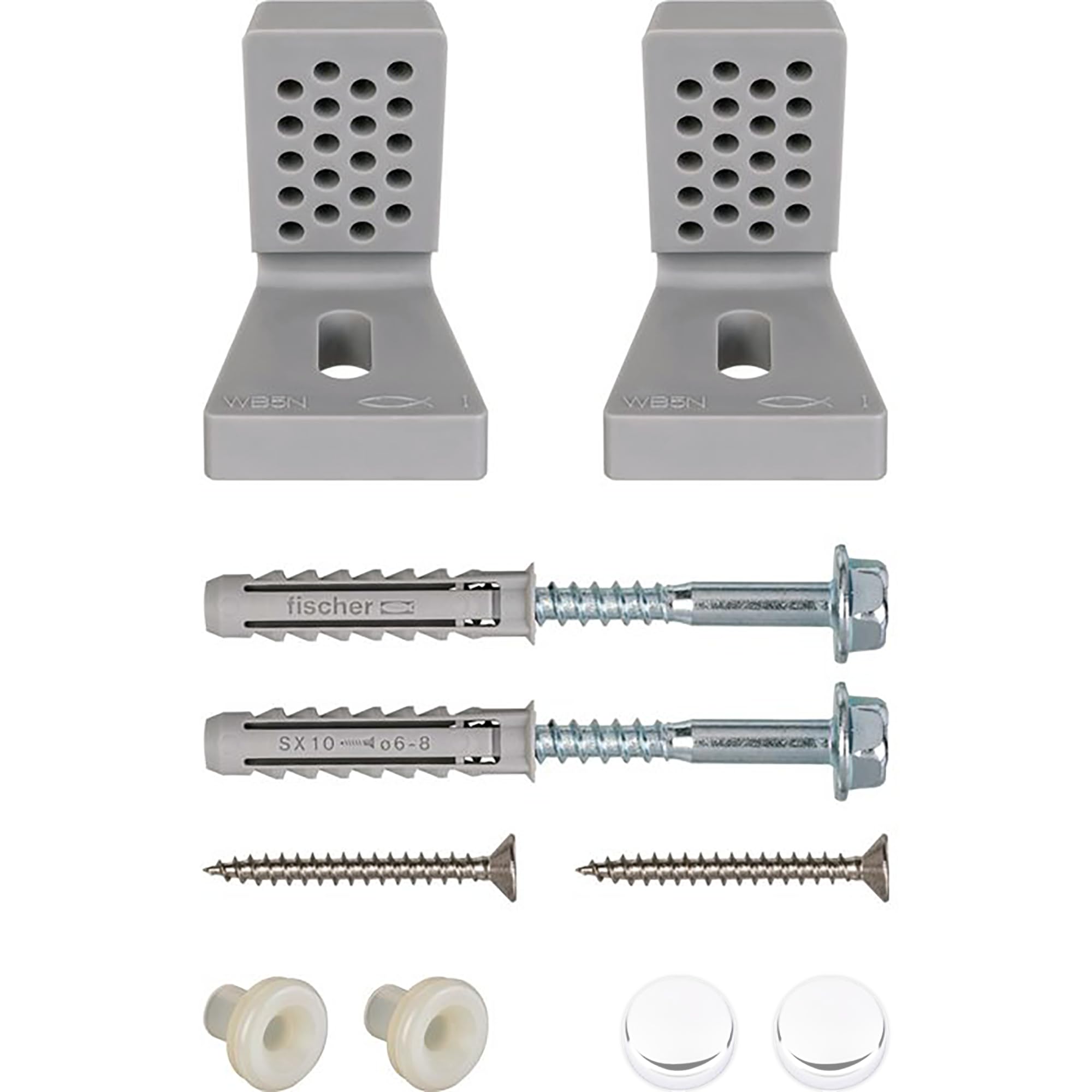 Fischer WB 5 NH fissaggio nascosto wc bidet foro 20 kit 2 pz