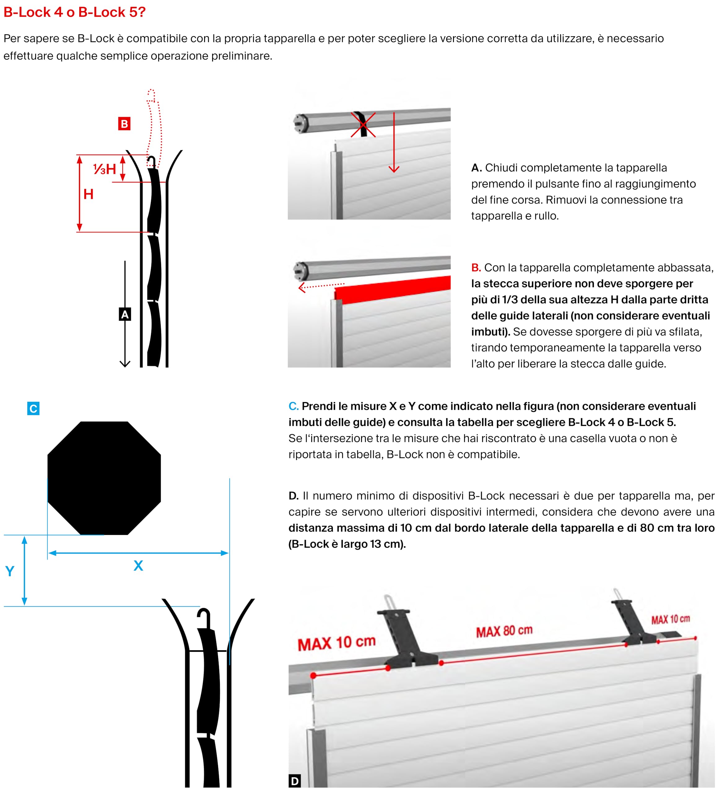 Fischer B-Lock 5 blocco tapparelle antisollevamento rullo 60 mm
