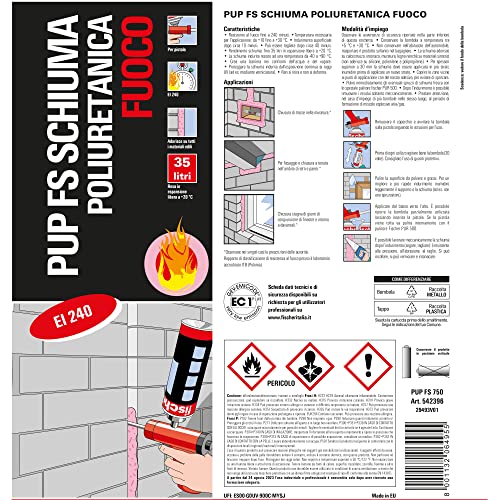 Fischer PUP FS 750 schiuma poliuretanica antifuoco EI240