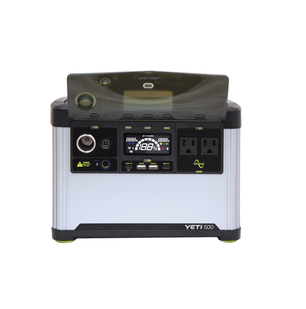 GoalZero Yeti 500 + Boulder 100 kit solare 499Wh valigia
