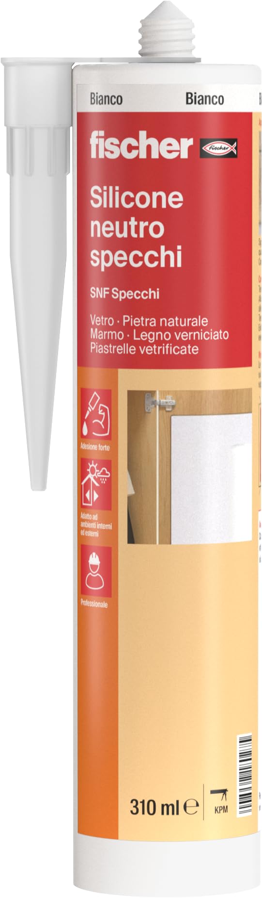 Fischer SNF 522519 silicone neutro specchi bianco