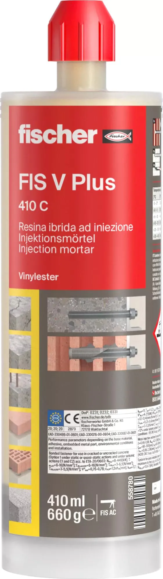 Fischer FIS V Plus 410C ancorante chimico 410 ml strutturale