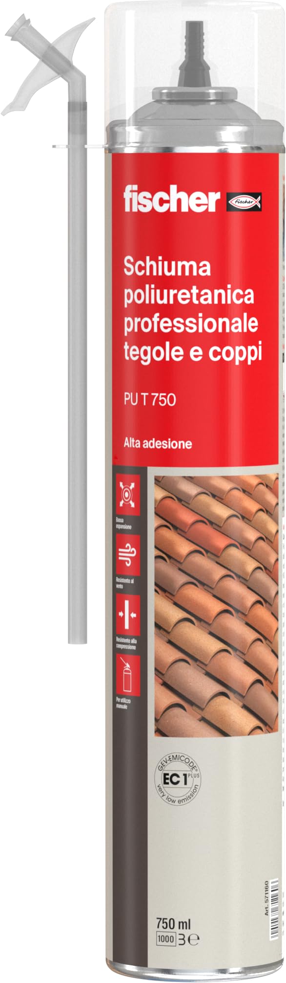 Fischer PUP T 750 Schiuma Poliuretanica Tegole 750 ml