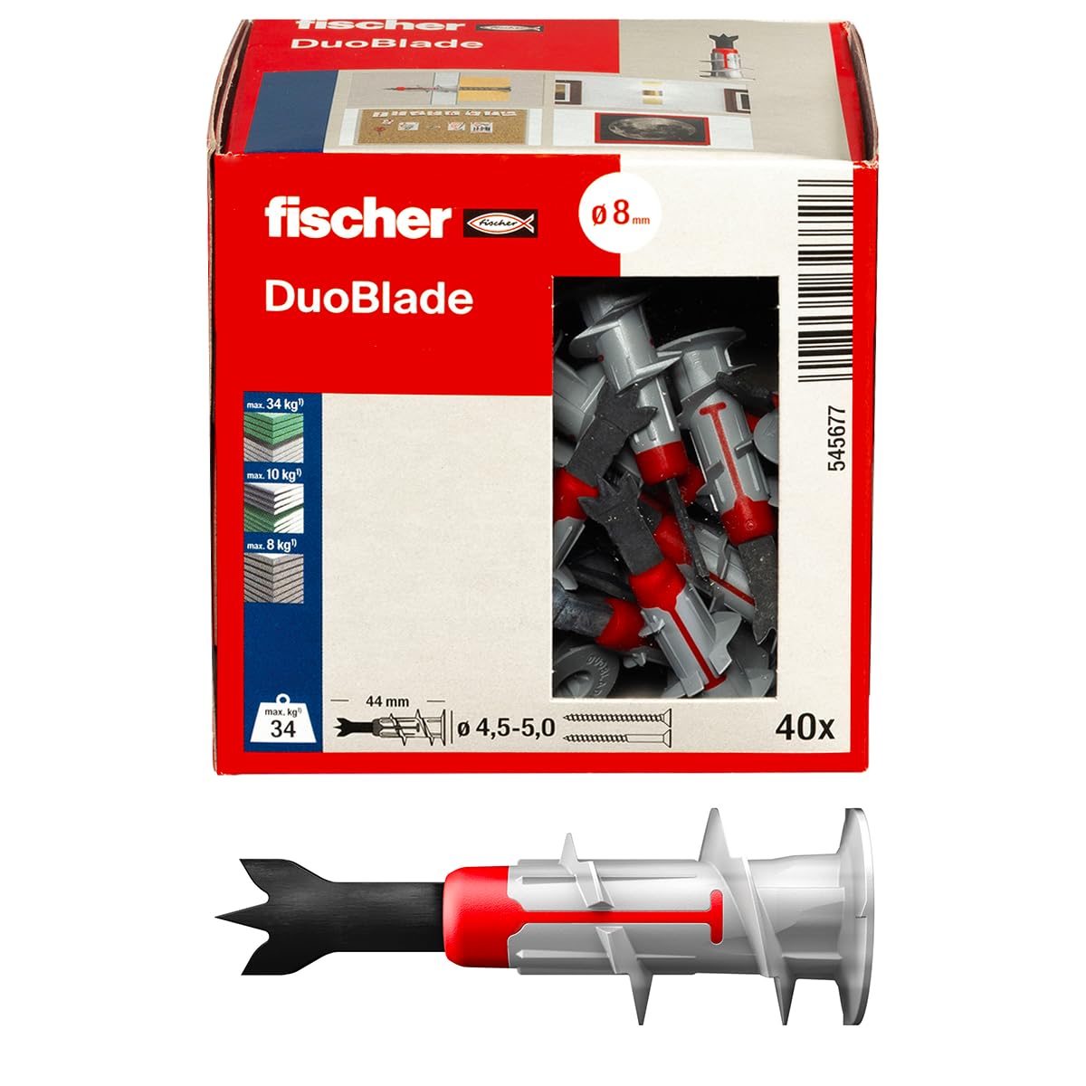 Fischer Solar DuoBlade 545678 Tasselli Cartongesso 20 Viti