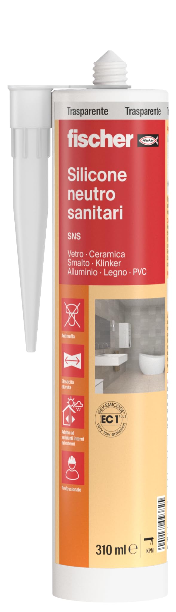 Fischer SNS silicone neutro sanitari bianco