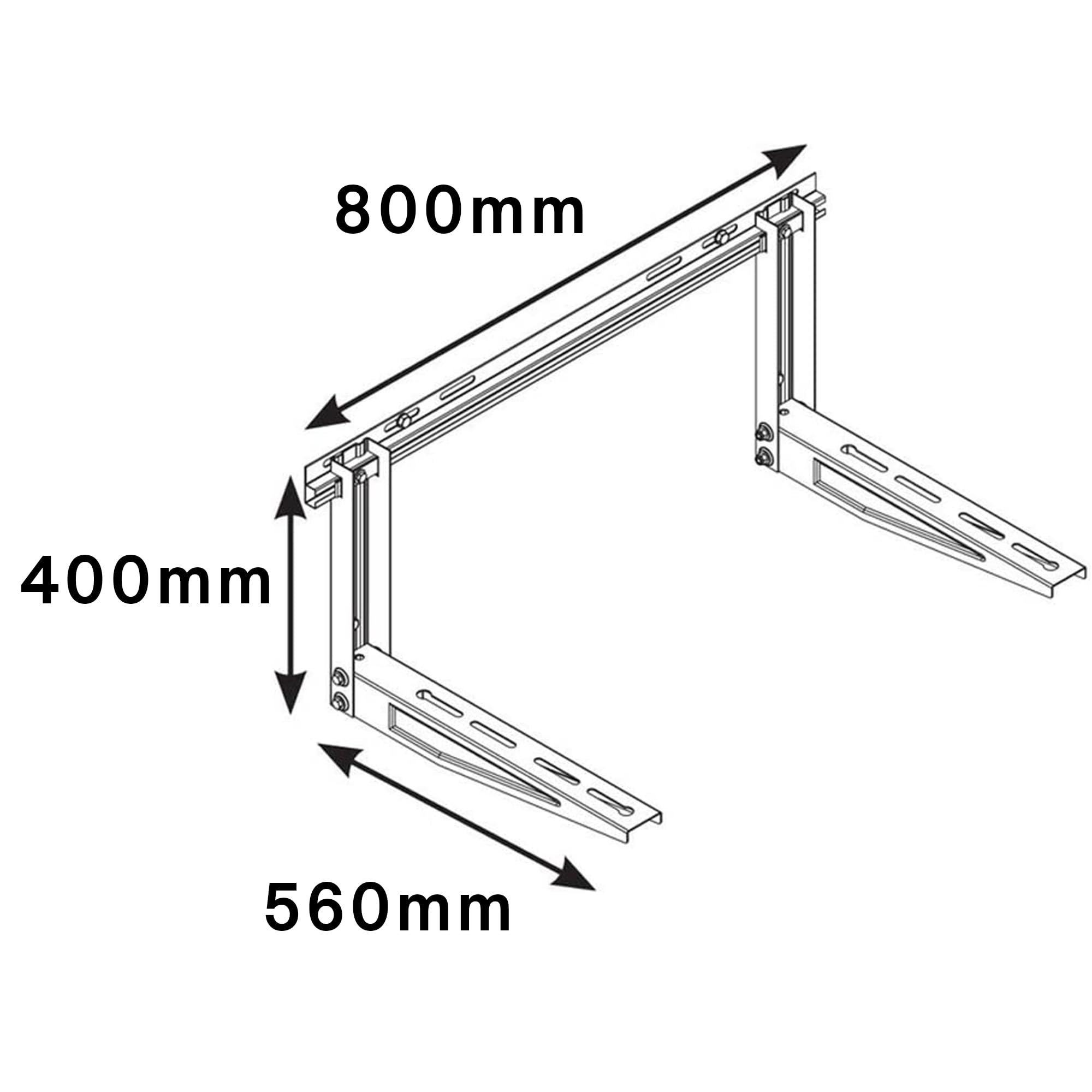 Fischer Klima Strong staffe climatizzatore 560 mm acciaio
