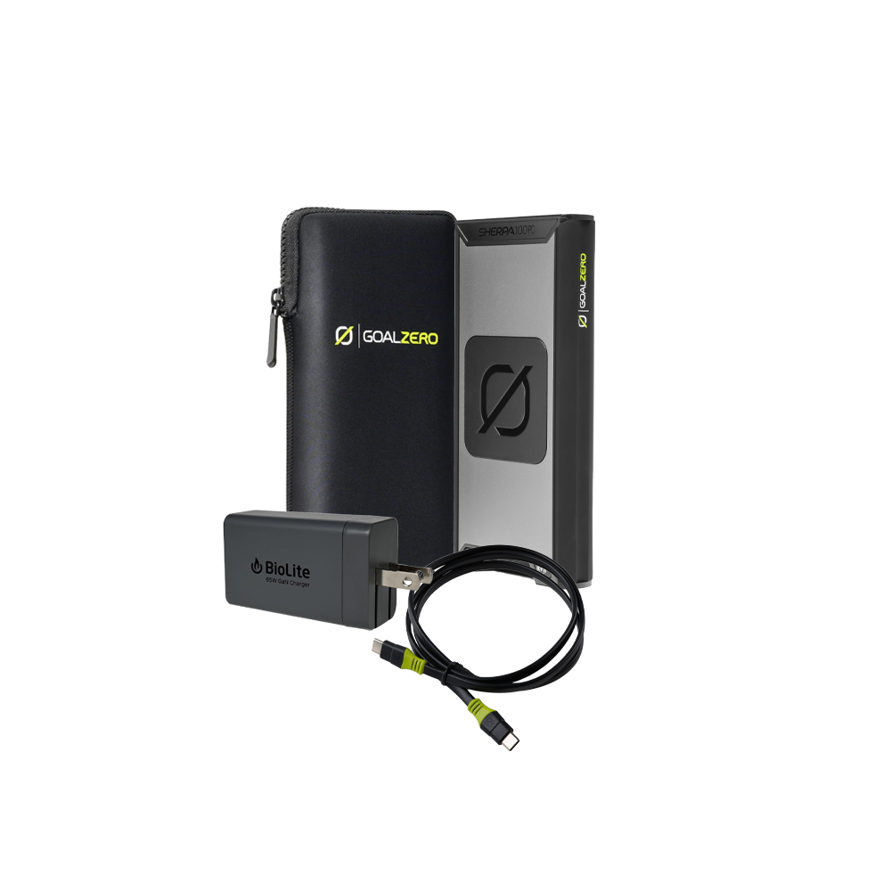 GoalZero Sherpa 100PD kit power bank 95Wh + caricatore 65W