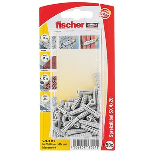 Fischer SX 4x20 tassello nylon carta K SB