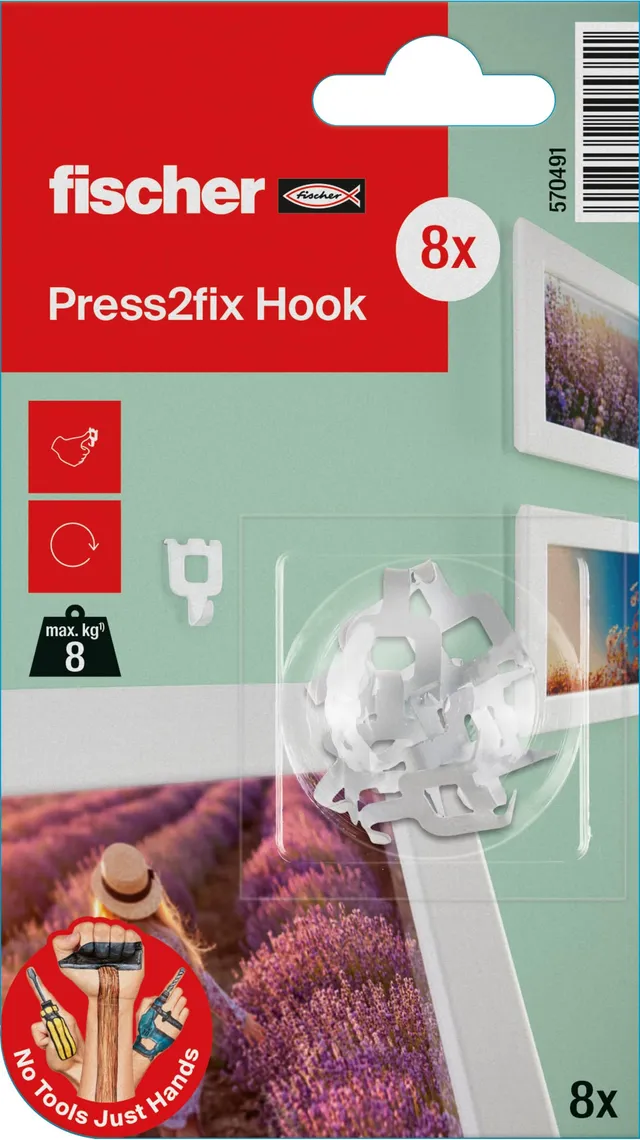 Fischer Press2Fix Ganci Quadri Cartongesso 8 kg 8 Pezzi