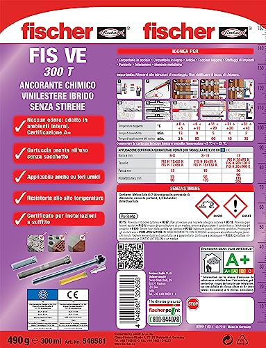 Fischer FIS VE 300 T Ancorante Chimico Vinilestere