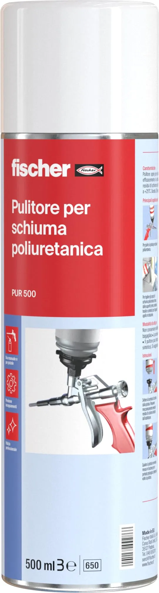 Fischer PUR 500 pulitore schiuma pistola 500 ml