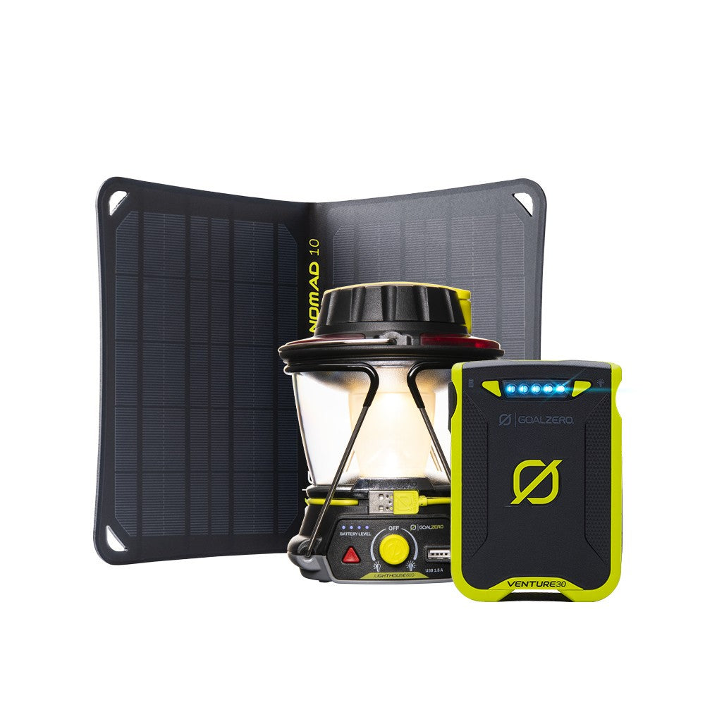 Goal Zero Venture 30 Lighthouse 600 Nomad 10 Kit Solare