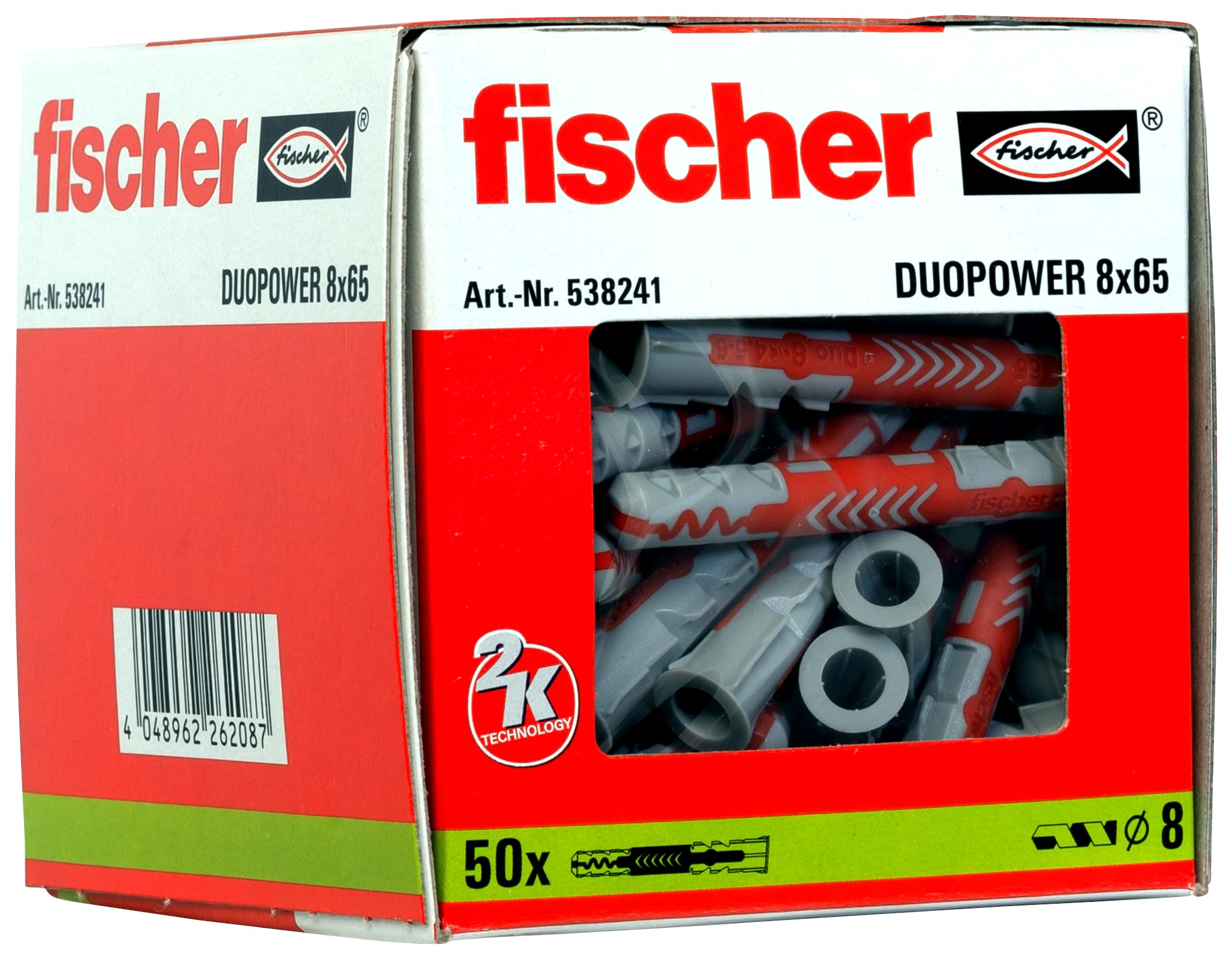 Fischer DuoPower 8x65 tasselli universali con vite 25 pezzi