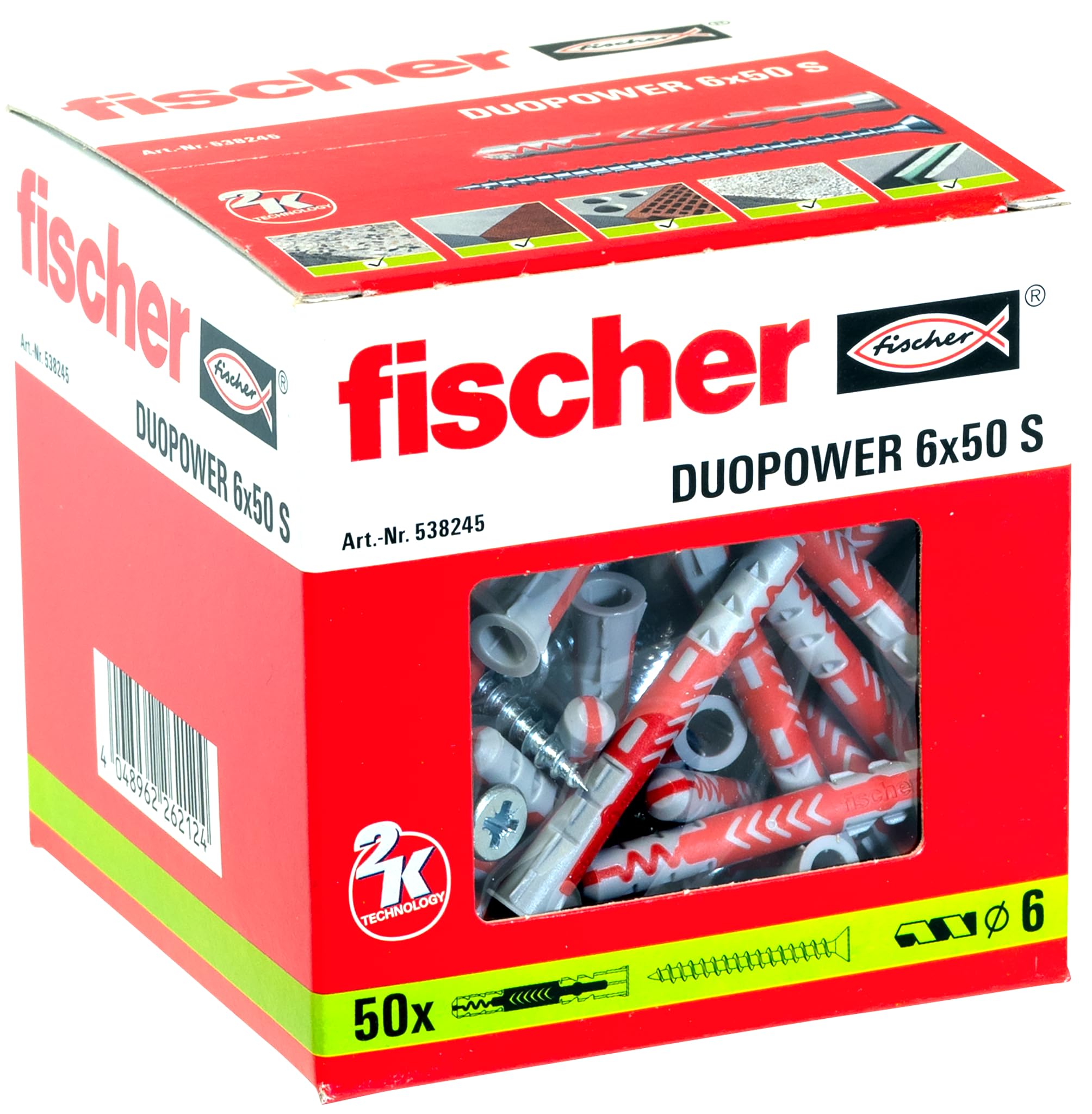 Fischer DuoPower 8x65 tasselli universali con vite 25 pezzi
