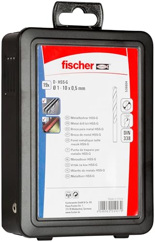 Fischer Set 19 punte HSS-G metallo 1-10 mm