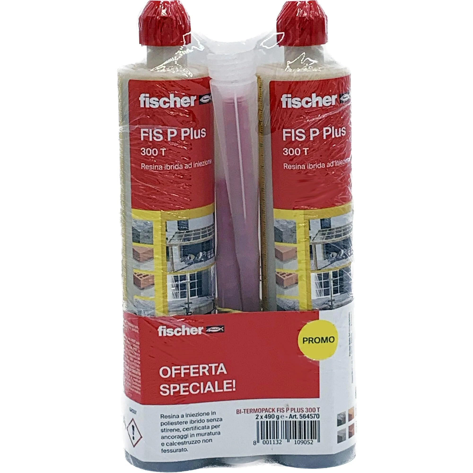Fischer FIS P PLUS 300 T Tassello Chimico 2x300 ml Poliestere