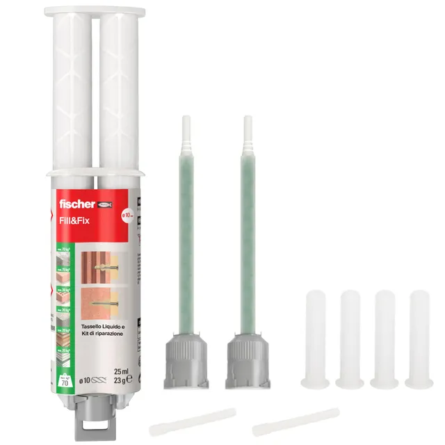 fischer Fill and Fix resina bicomponente ripristina fori