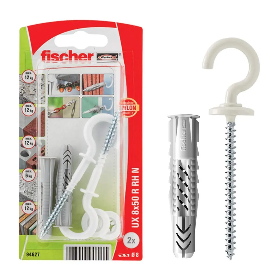 Fischer UX 8x50 tasselli con ganci tondi 2 pezzi