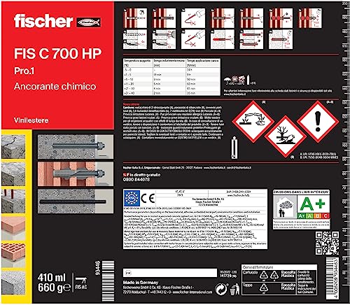 Fischer FIS C 700 HP Pro.1 Resina Chimica Ibrida 410 ml