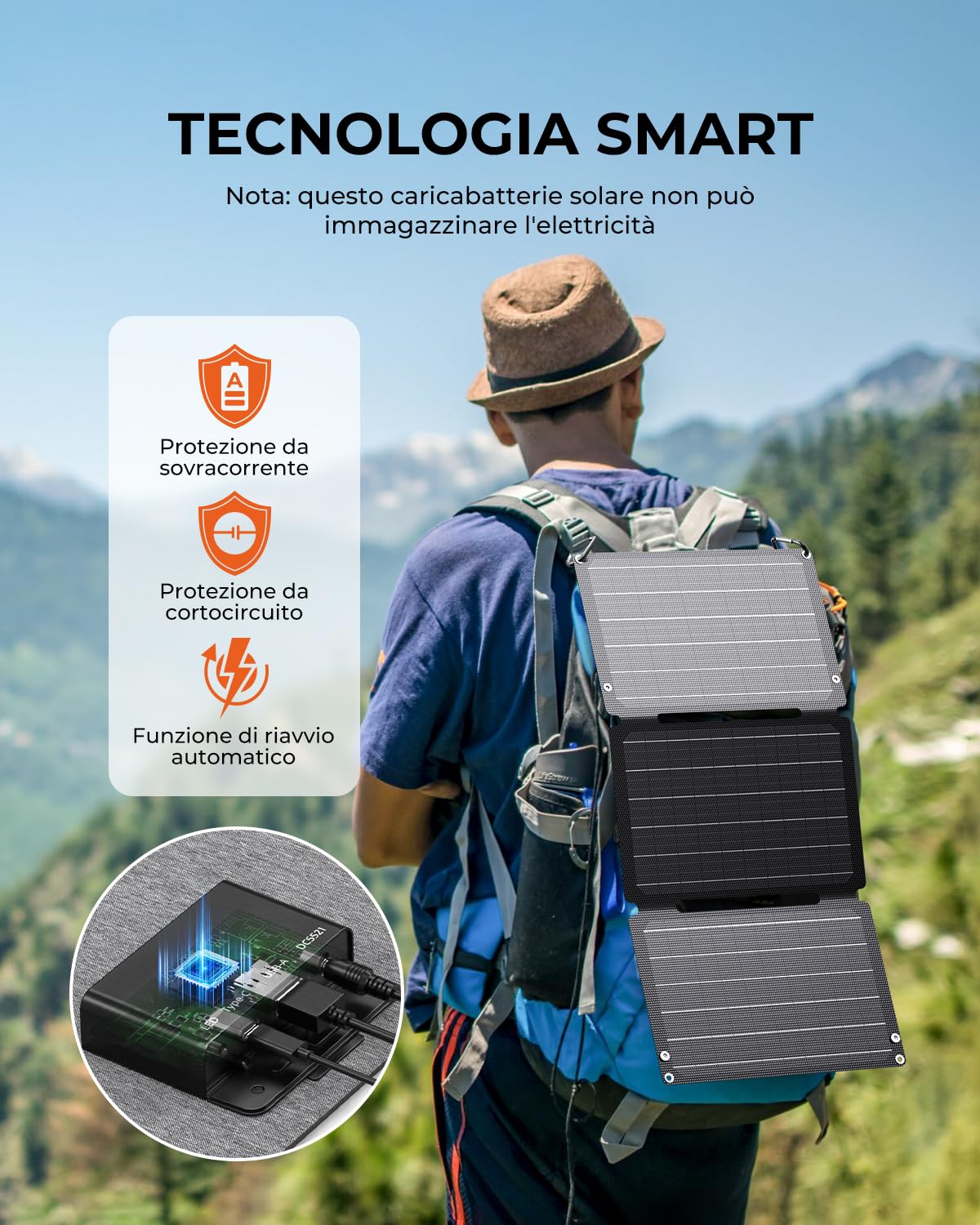 BigBlue Solarpowa 30 caricatore solare 30W USB-C 18W IP68