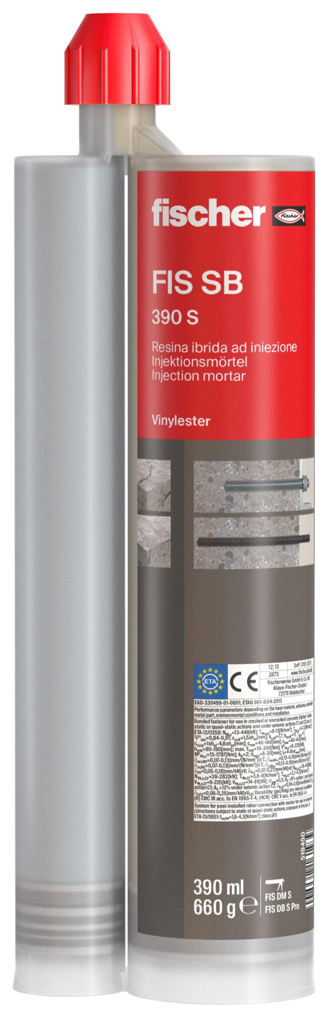 Fischer FIS SB 390 S ancorante chimico 20 cartucce sismico