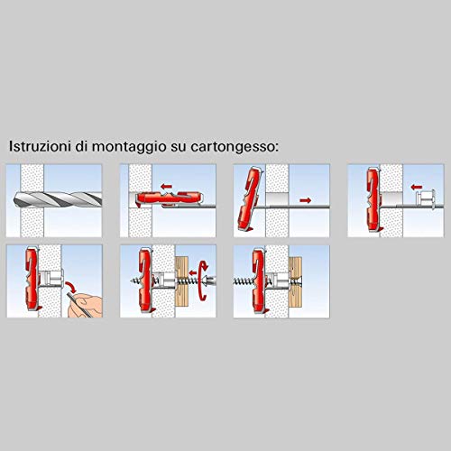 Fischer DuoTec 10 tassello cartongesso basculante 10 mm con vite