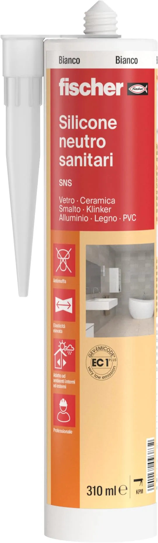 Fischer SNS silicone neutro sanitari bianco