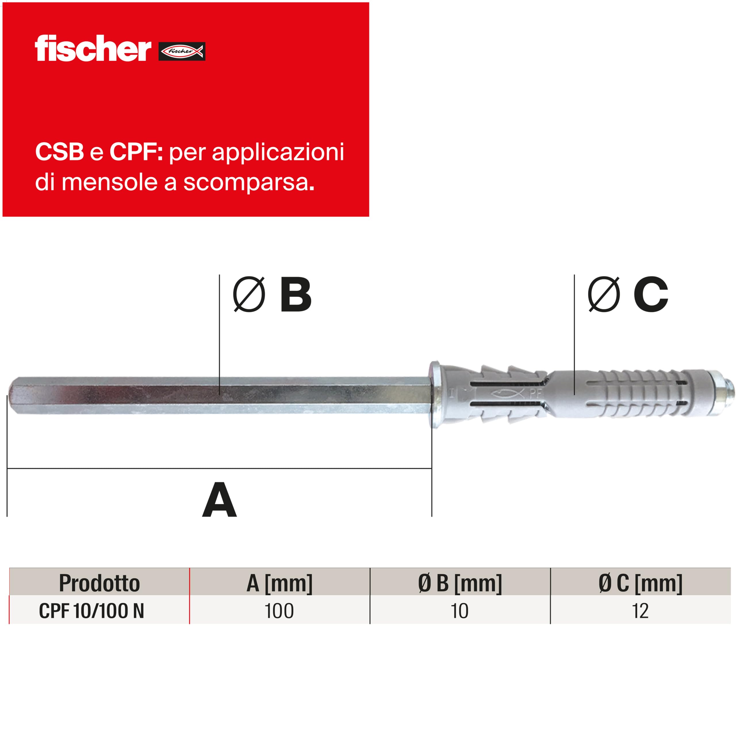 Fischer CPF 10x100 K Reggimensola a Scomparsa 2 Pz