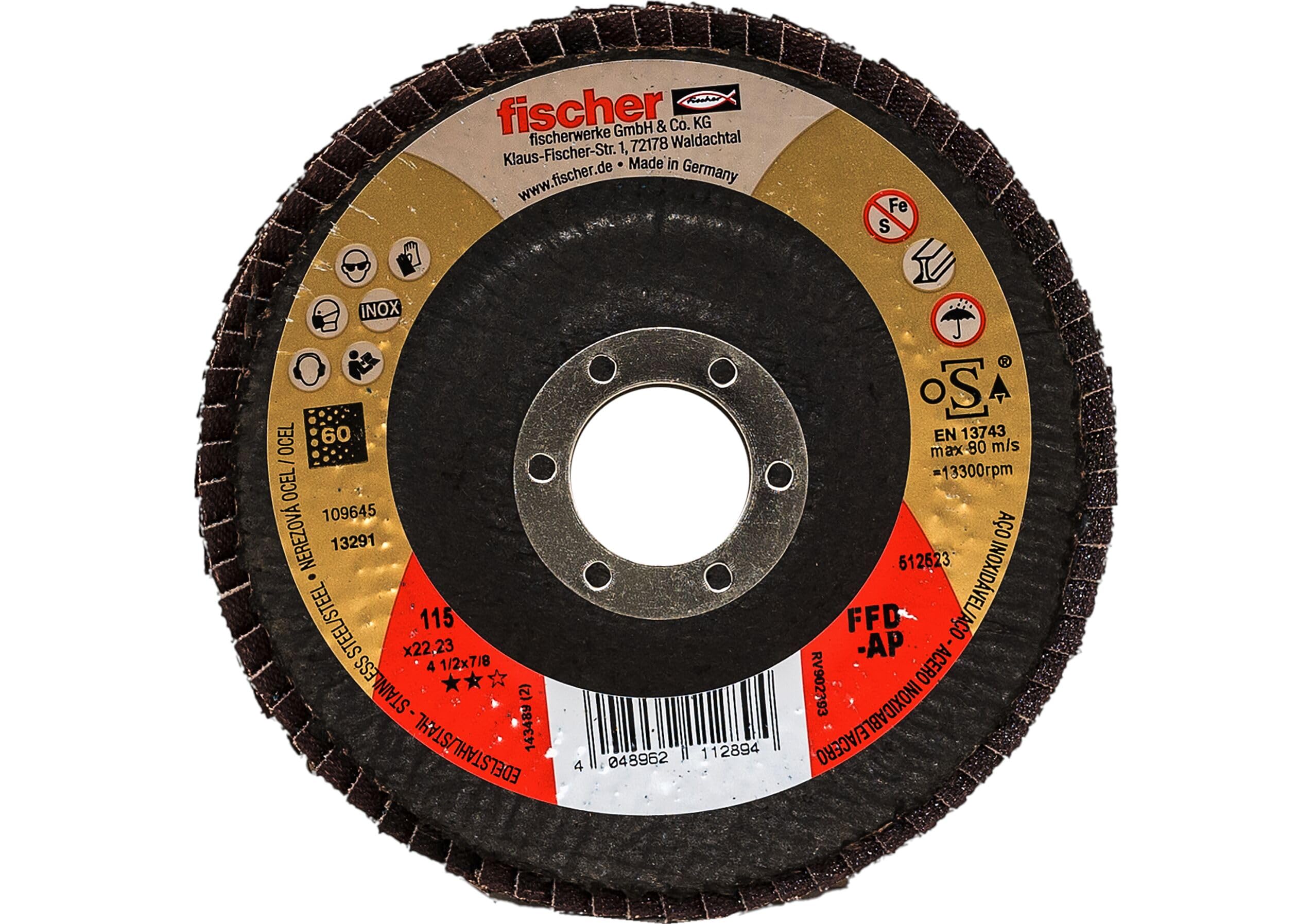 Fischer FFD-AP 115 K60 disco lamellare zirconio acciaio