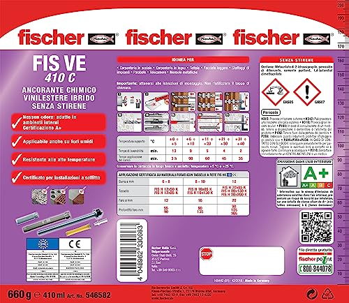 Fischer FIS VE 410 C ancorante chimico resina 410ml