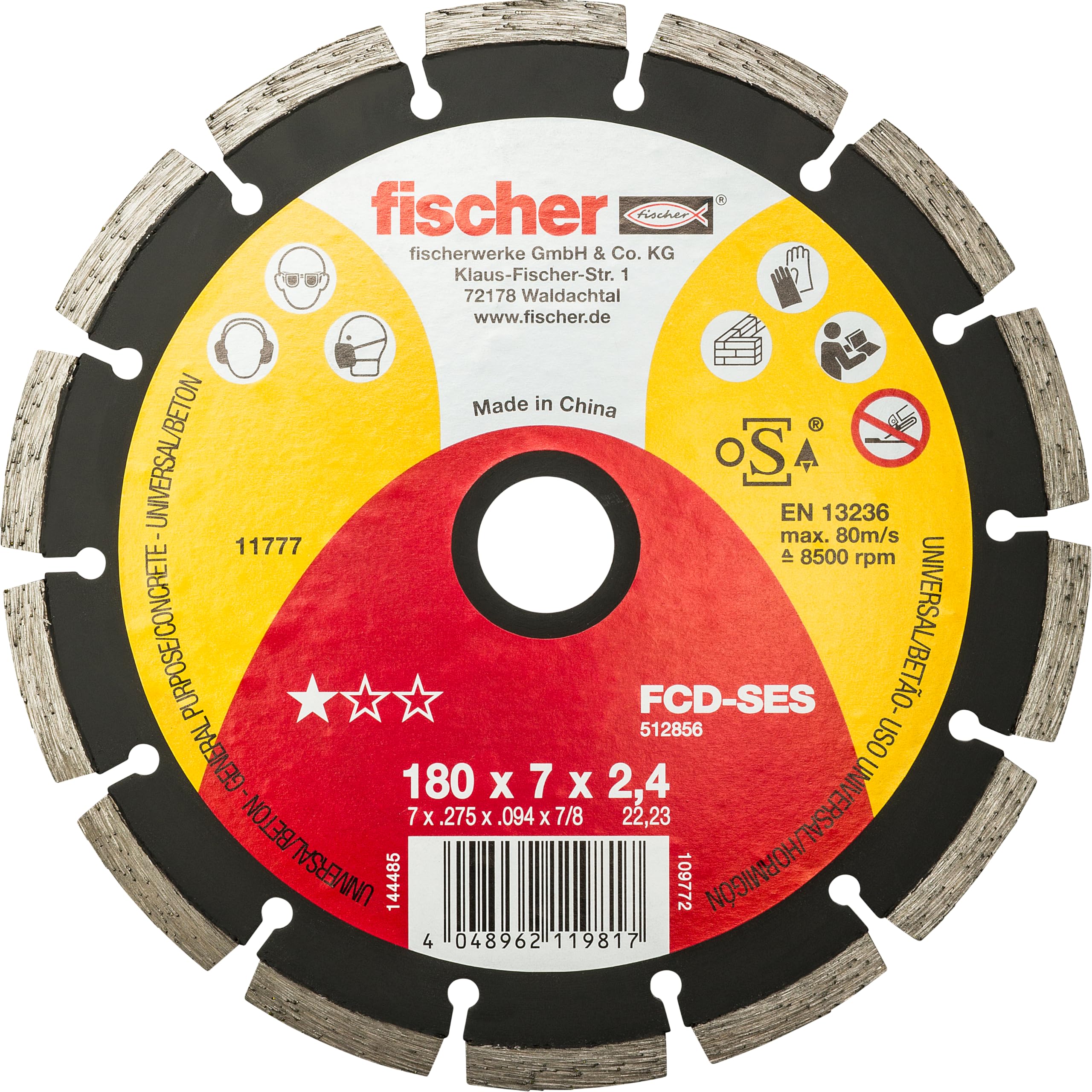 Fischer FCD-SES 115x2,0 disco diamantato cemento armato