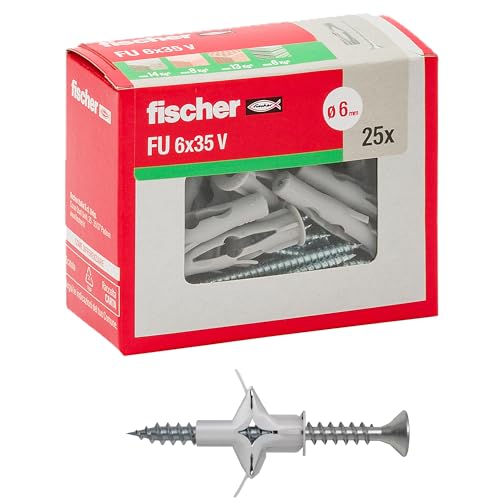 Fischer FU 6x35 tasselli farfalla 25 pezzi con viti