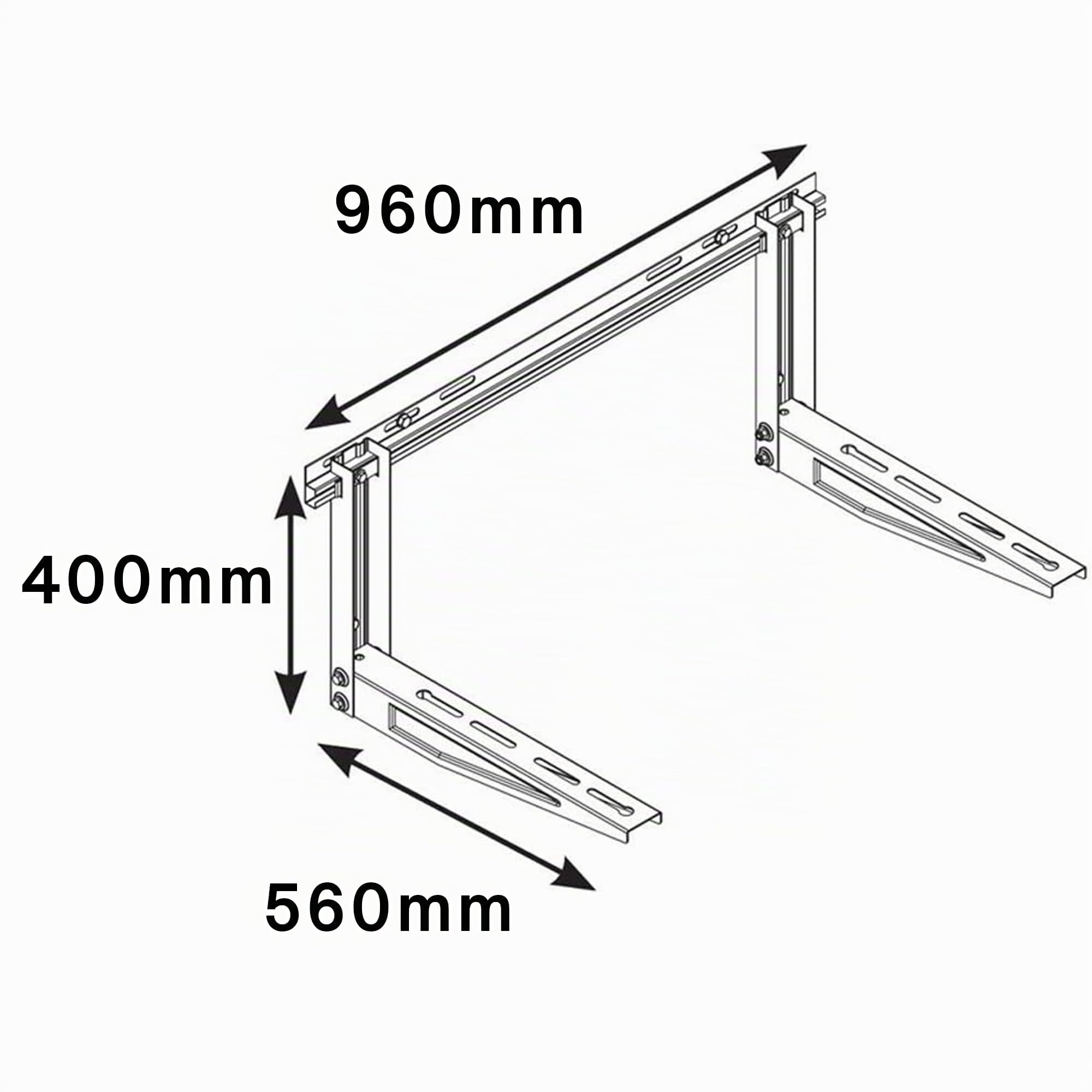 Fischer Klima Heavy staffe climatizzatore 560 mm con fissaggi