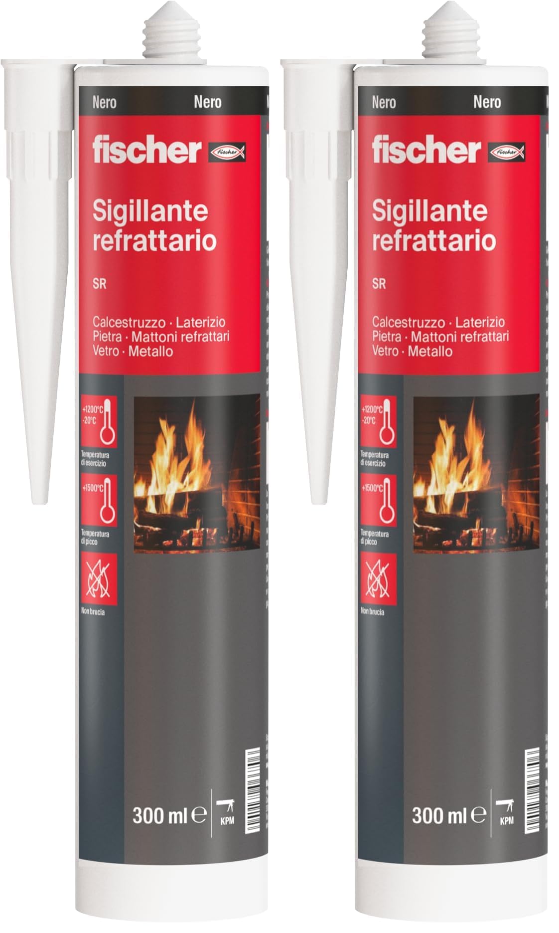 Fischer SR Sigillante Refrattario Nero 300 ml 1200°C