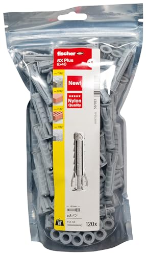 Fischer SX Plus 8x40 tasselli 120 pezzi muro pieno forato