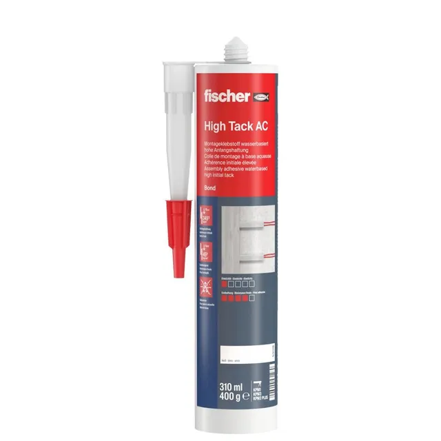 fischer High Tack AC Adesivo Montaggio 310 ml Bianco