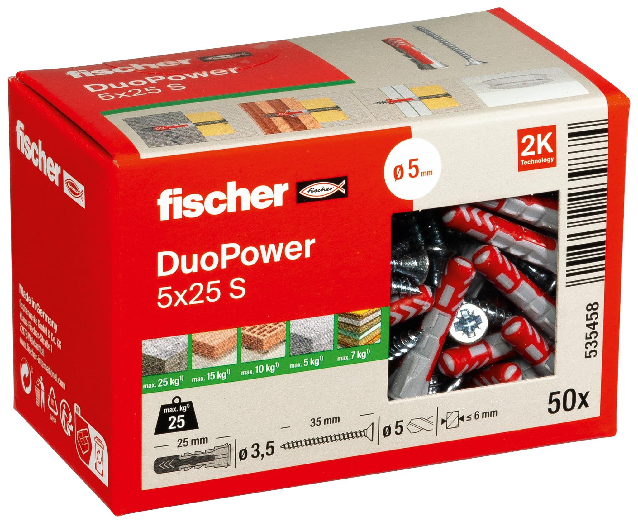 Fischer Solar DuoPower tassello universale 10x50 esagonale 25pz