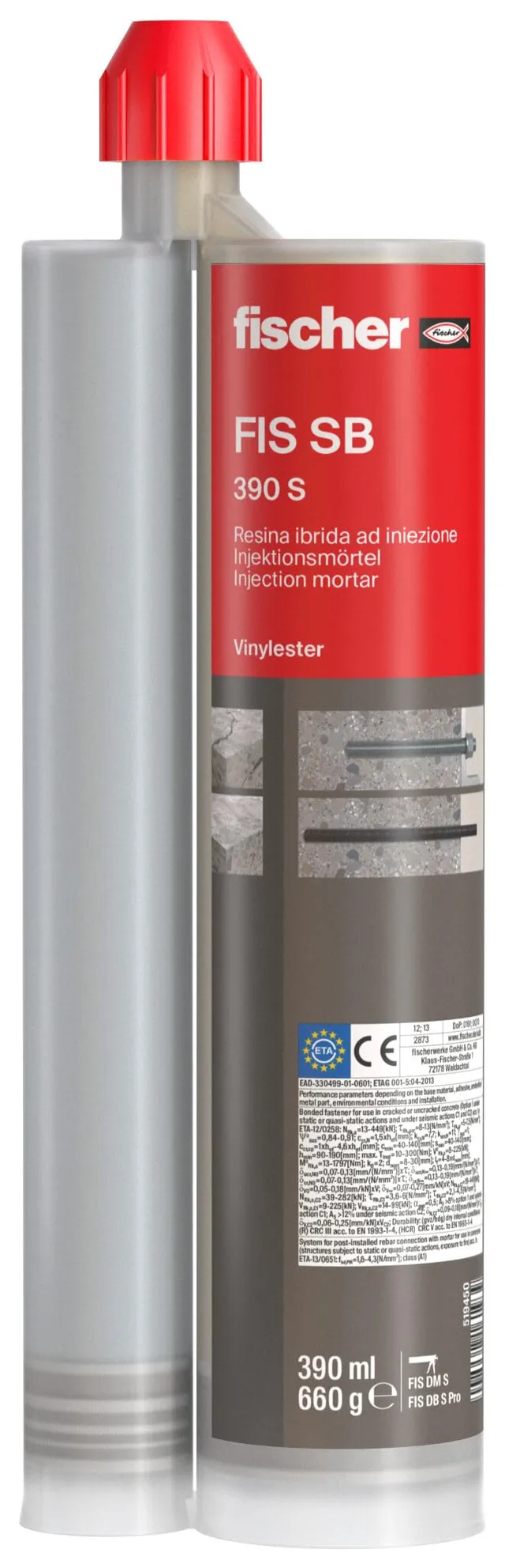 Fischer FIS SB 390 S resina ancorante 390 ml calcestruzzo
