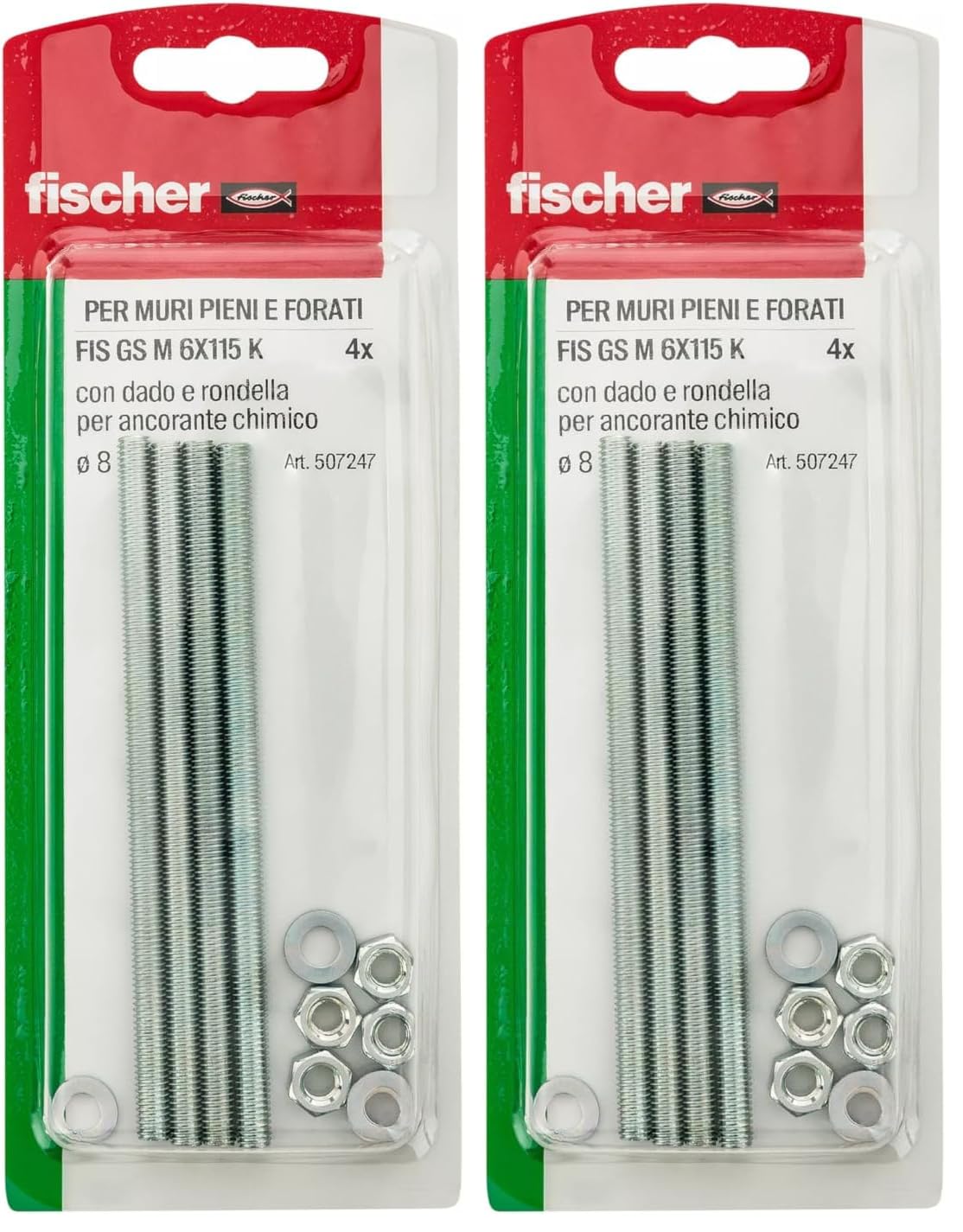 Fischer FIS GS Barre Filettate M6x110 4 Pz ancorante chimico