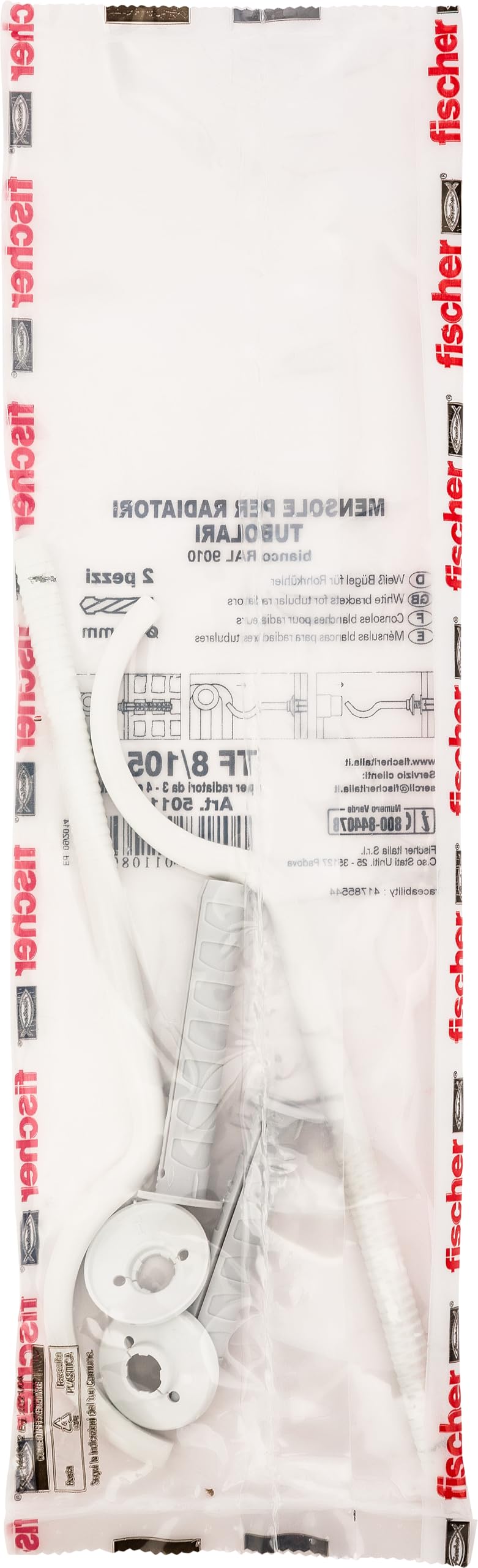 Fischer TF 8/105 T ganci termosifone 105 mm 2 pezzi