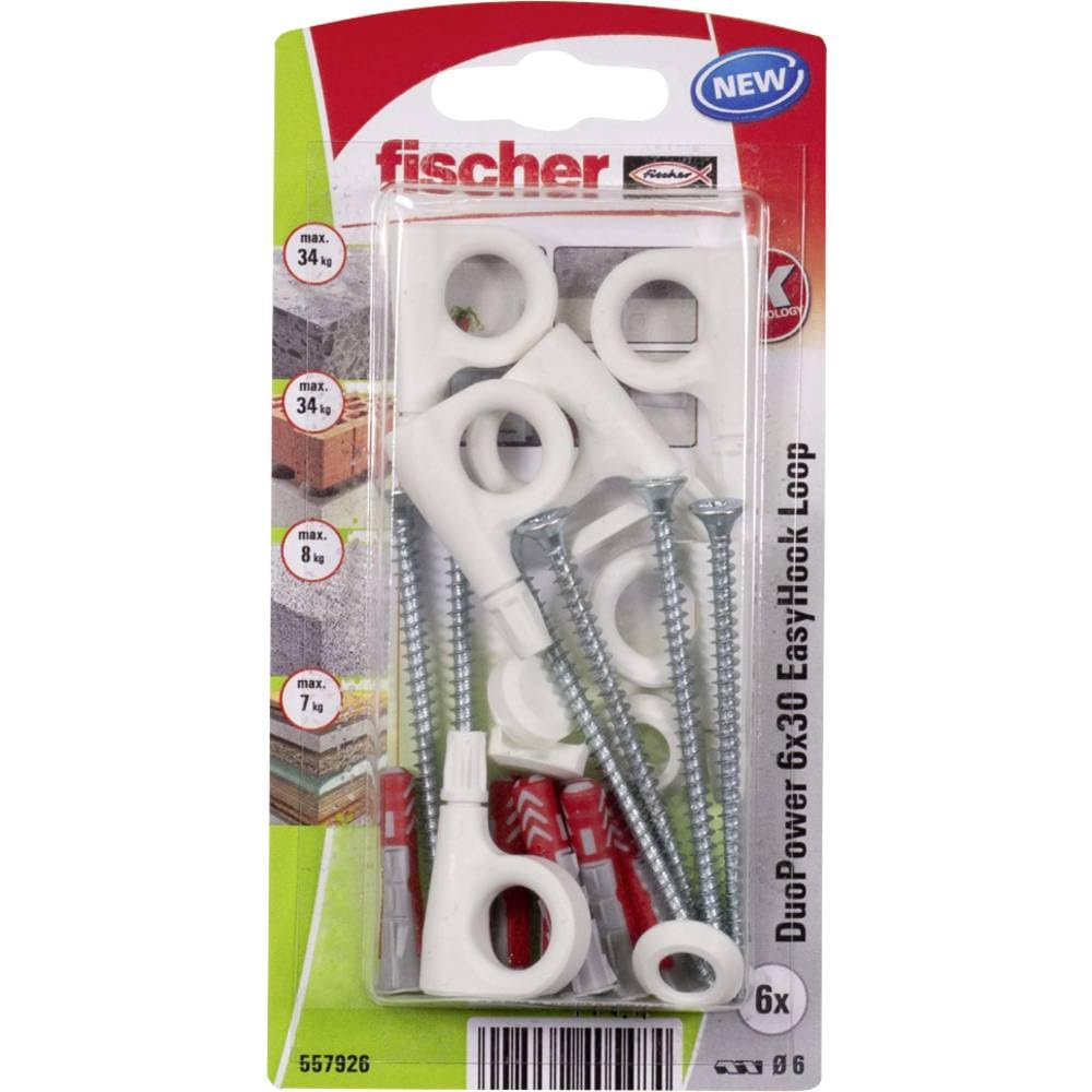 Fischer EasyHook Round Ganci Tondi 6 Pezzi con Tasselli