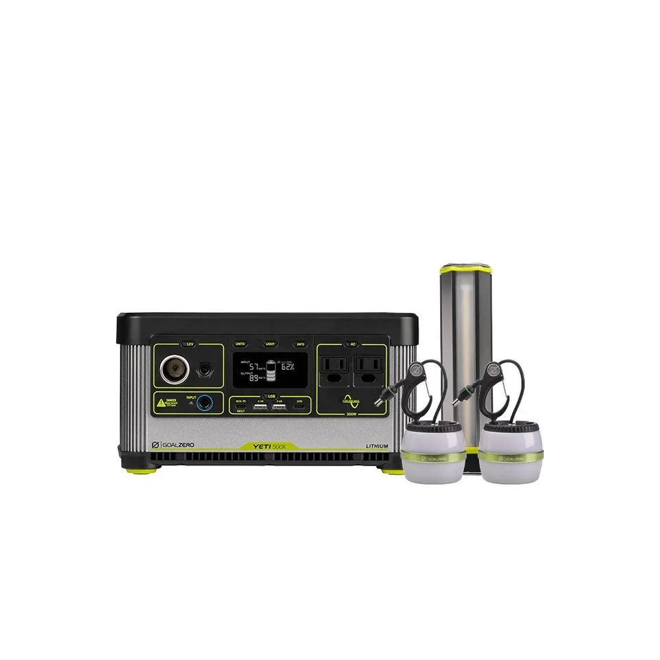 GoalZero Yeti 500X Kit Stazione Energia 60W con Luci LED