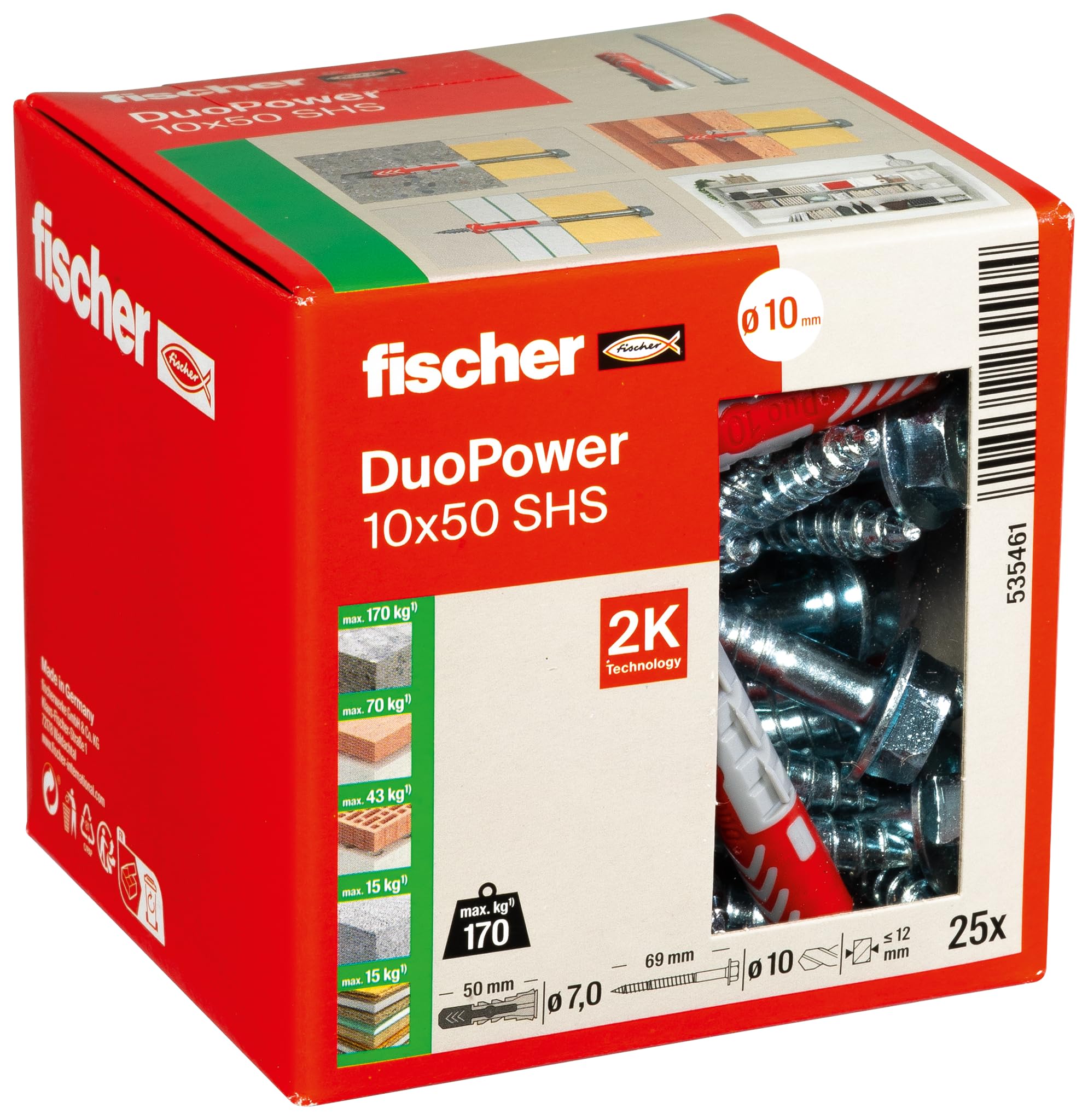 Fischer Solar DuoPower tassello universale 10x50 esagonale 25pz