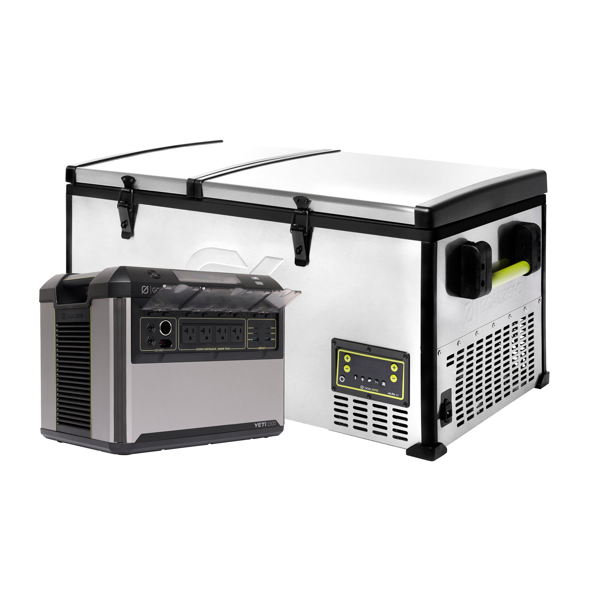 GoalZero Yeti 1500 + Alta 80 kit solare con frigo
