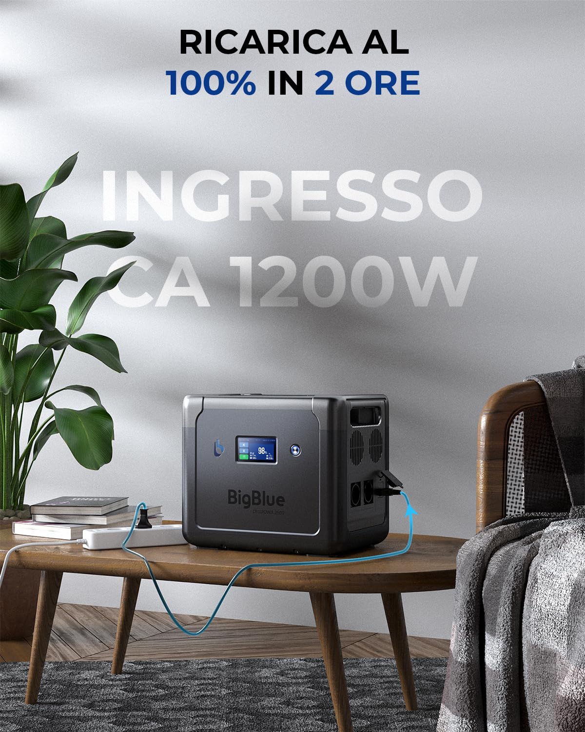 BigBlue CellPowa 2500 generatore solare 1843Wh + 6 pannelli 200W