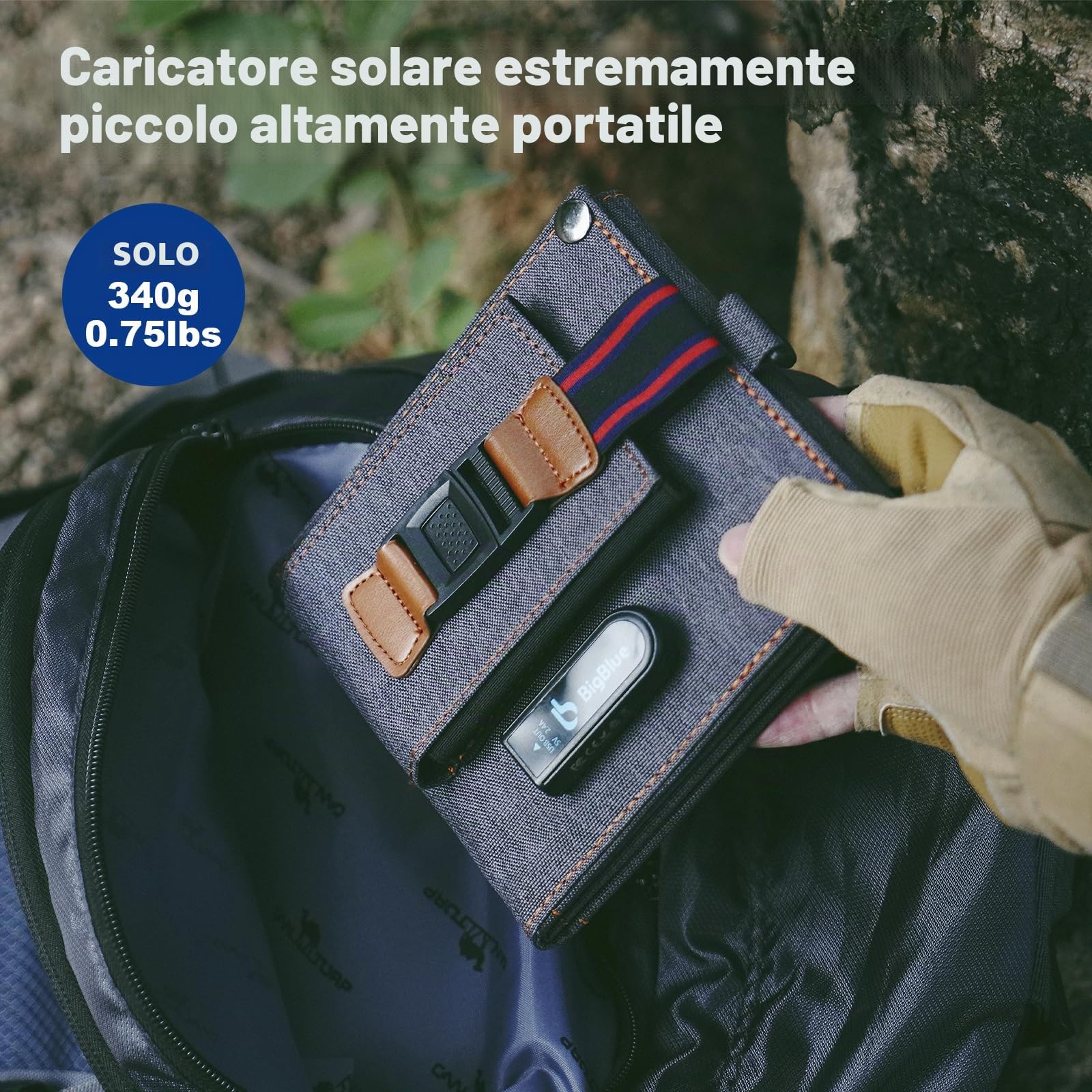BigBlue Mini 14W pannello solare portatile USB impermeabile