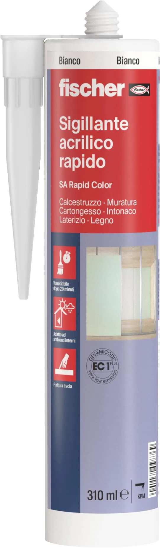 Fischer SA Rapid Color sigillante acrilico bianco verniciabile